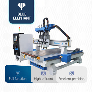 Unique Design 1325 Multihead 4 Processes <strong>CNC</strong> <strong>Router</strong> <strong>with</strong> T-slot Work Table and <strong>Rotary</strong> Device - Product Image 1