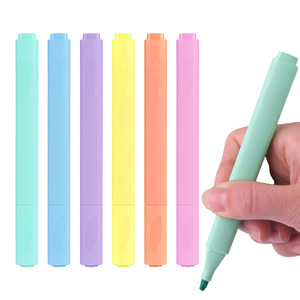 Highlighter Factory Custom Triangle Rod, Highlighter de color pálido, Classic Student Cute DIY Doodle Painting Highlighter - Product Image 1