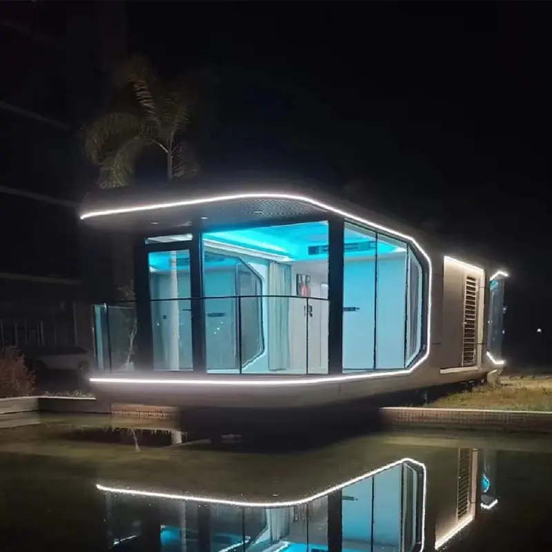 Capsula prefabbricata dal Design moderno ed elegante, piccola casa modulare per vivere