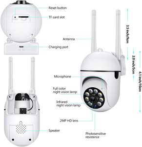 กล้อง A7 360 PTZ แบบไร้สายระบบเสียงอินเตอร์คอมสำหรับใช้ภายนอกอาคาร2MP คุณภาพสูง8MP 6MP กล้อง WiFi - Product Image 6
