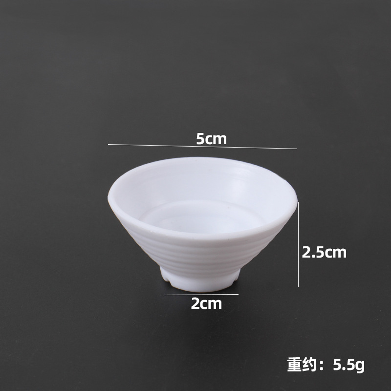 Tazón de udon blanco de 5 cm.