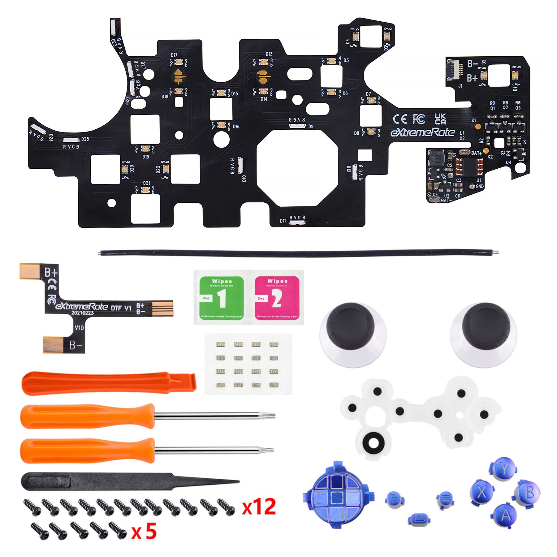 Chameleon Blue Purple Buttons X3LED04M3