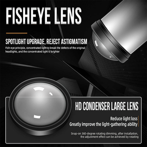 DGLS <strong>12v</strong> 24v 36v High Power Y6 Y6d Y7d <strong>40W</strong> 4000LM Magnify Glass H7 H4 <strong>Led</strong> Projector Lens Motorcycle <strong>Led</strong> Headlight Projector - Product Image 5