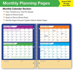Nuovo arrivo taccuino personalizzato quaderno Task Checklist Agenda calendario speciale con orari mensili giornalieri pianificatore di insegnanti scolastici - Product Image 2