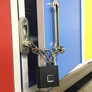 锌合金金属快速解锁USB充电无钥匙指纹智能挂锁门锁 - Product Image 4