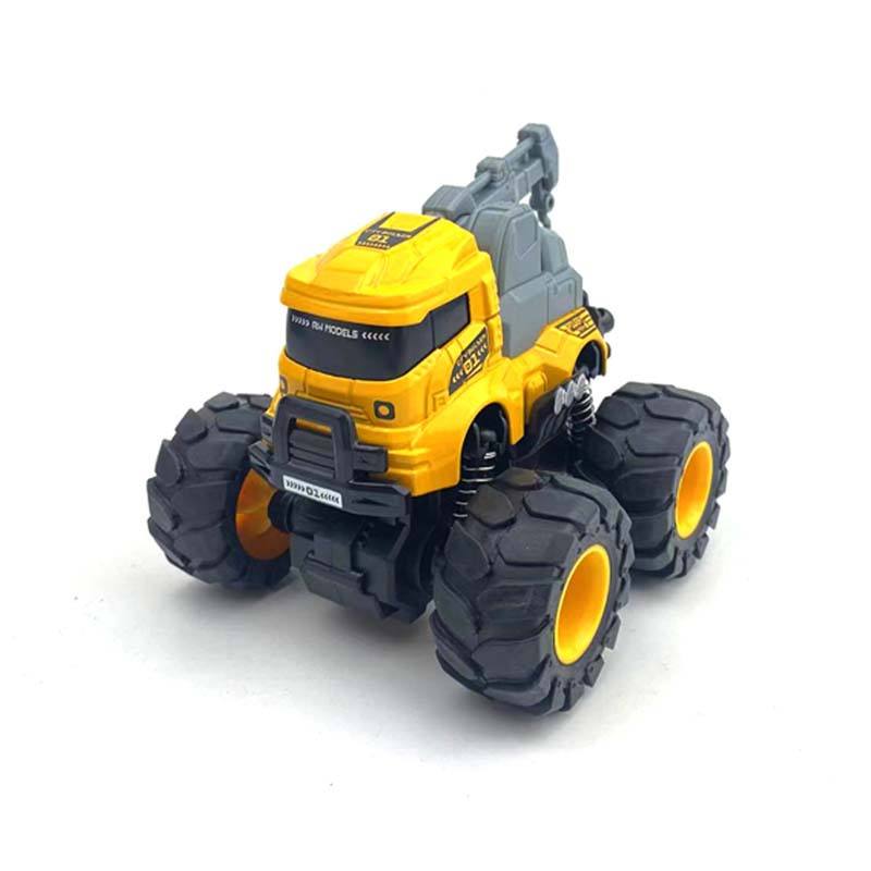 Camion de cascade Big-Foot - Camion grue à livrée jaune