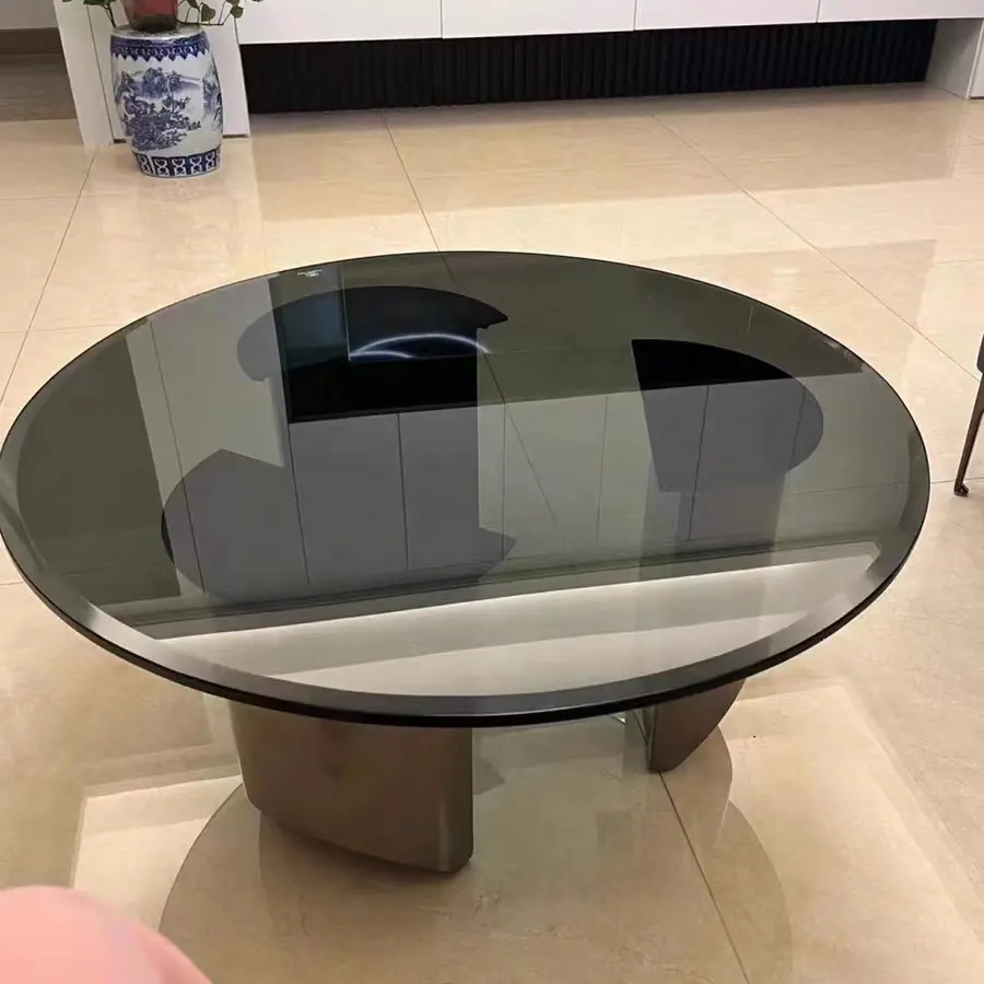 Mesa de vidrio templado muebles de seguridad comedor moderno