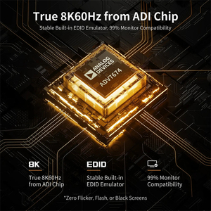 TESmartゲーミングKVMスイッチ8K 60HZ HDMI 2.1 4 PC 1モニターホームシアターシステム用4ポートビデオKVMスイッチャーユニット - Product Image 3