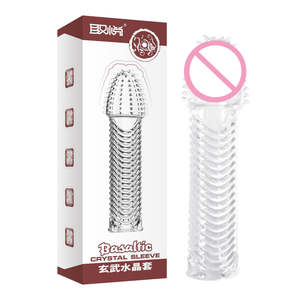 2025 China Günstige New Enlarger Penis Silicon Wieder verwendbares Drachen kondom mit gepunkteten Rippen - Product Image 3