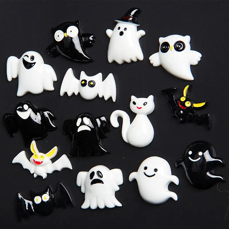 Ready to ShipIn StockFast DispatchFree Shipping Phone Case Party Supplies Kawaii Goth Creepy Cute Embellishments Flatback Resin Assorted Halloween Decor Cabochons