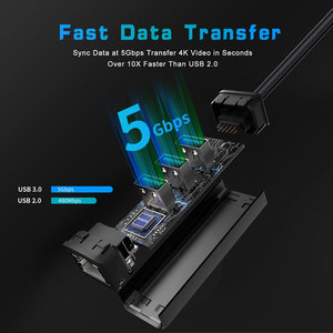 VCOM 4 in 1 USB C Hub 3.0USB lega di alluminio 5gbps RJ45 1000Mbps adattatore di rete per Computer dati Ethernet - Product Image 6