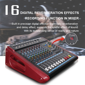 Professional Public Address System 8-channel USB <strong>Audio</strong> Mixer Amplifier with Wireless Microphone Function 16 DSP Digital Effects - Product Image 5