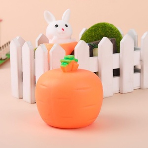 Yaratıcı yıl tavşan havuç sıkmak fincan kullanışlı dekompresyon oyuncak EVA topu şekli eğlenceli tutam ve zor dekompresyon Gadget - Product Image 4