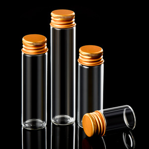 Lọ nhỏ với nhôm vít có nắp đậy chai thủy tinh nhỏ rõ ràng lọ nhỏ kim loại mũ hàng đầu mẫu tin nhắn chai đồ trang sức hạt các loại thảo mộc - Product Image 5