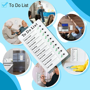 Bview Art Portable Memo To Do List Daily Routine Chore Chart Schedule Board Checklis per una gestione e una pianificazione efficienti delle attività - Product Image 5