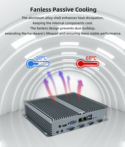 Mini PC industrial sin ventilador Valano Celeron J6412 DDR4 computadora industrial integrada con 2 RJ45 6 USB 4 COM - Product Image 3