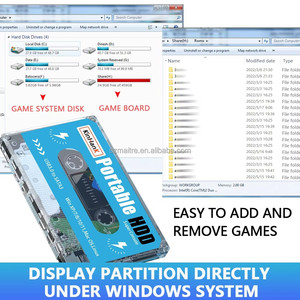 Disco duro externo portátil 500G HDD Kinhank, compatible con 26 idiomas, ordenador portátil, consola de videojuegos Retro con controlador - Product Image 6
