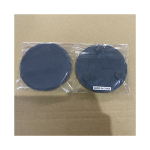 个性化套装8个定制圆形石板石板，带黑色金属架 - Product Image 6