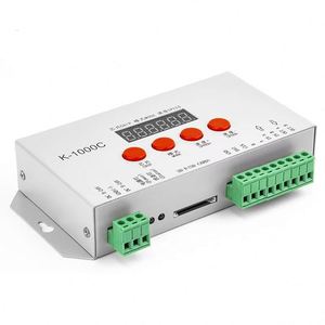 Controlador de luz LED de píxeles programable digital WS2811 WS2812B Controlador de K-1000C Admite hasta 1500 píxeles