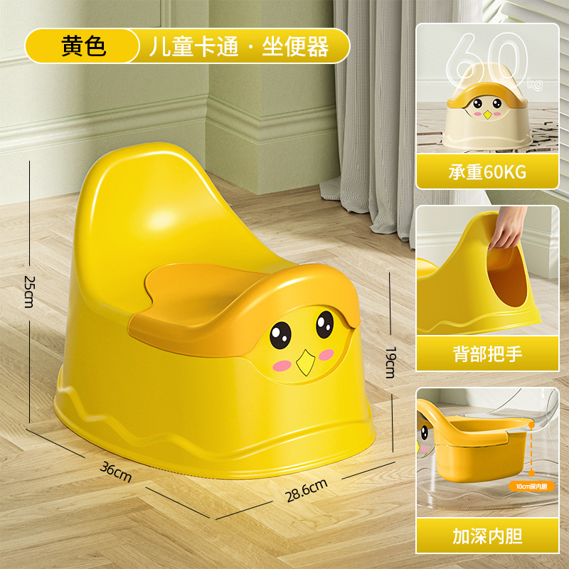 Pot jaune en forme de canard.