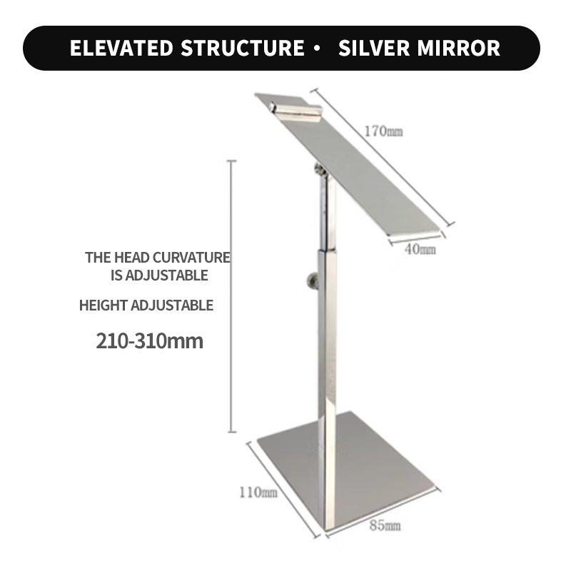 Square-head high rack silver mirror finish