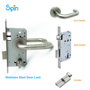 Durable Anti-Theft Stainless Steel Door and <strong>Window</strong> <strong>Handle</strong> <strong>Lock</strong> <strong>with</strong> Key Waterproof and Polished Finish - Product Image 2