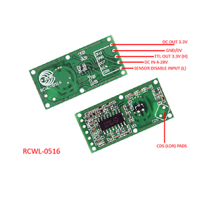 RCWL-0516マイクロ波ドプラーレーダーセンサースイッチモジュール人体誘導モーション検出器Arduino用インテリジェントセンサーモジュール - Product Image 3