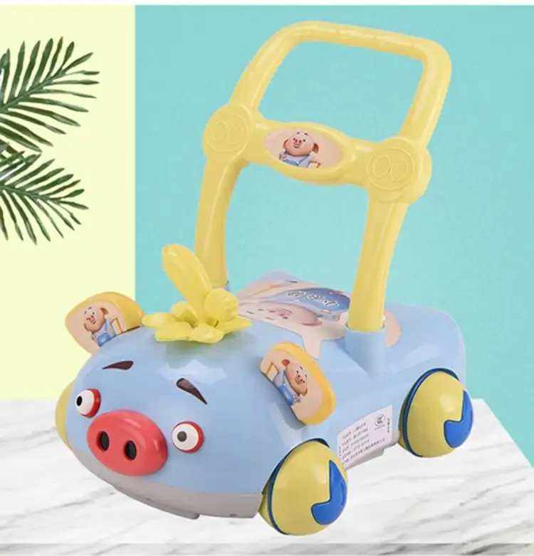 Fabbrica fatta 3-In-1 musicale bambino Walker Cartoon sedia giocattolo con ruote e sedile per ragazzi e ragazze telaio In plastica