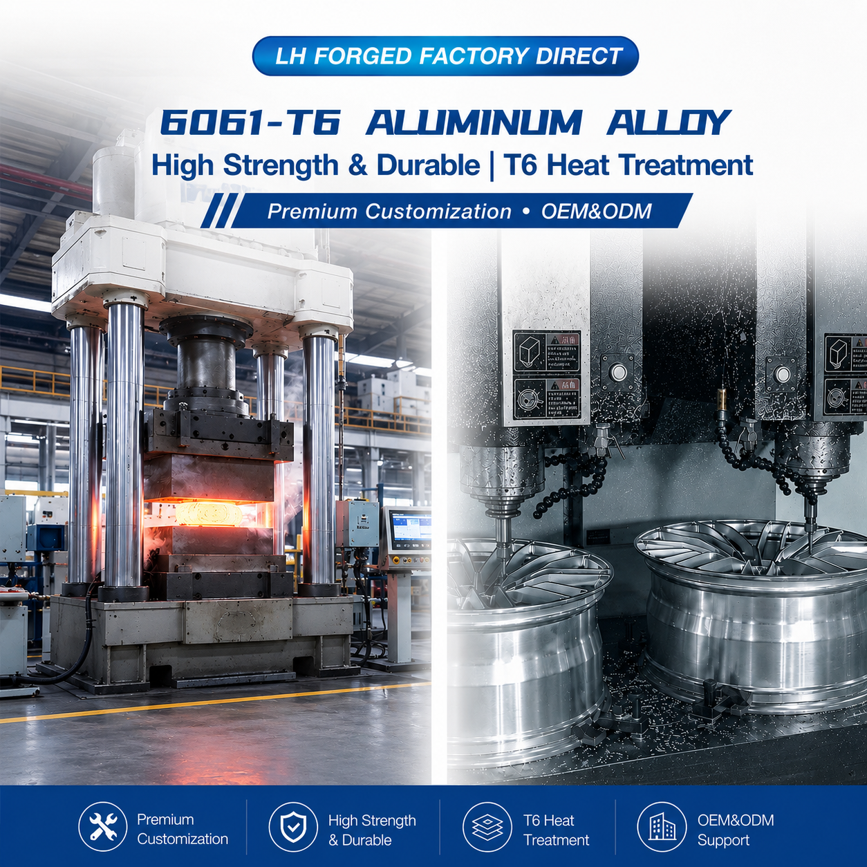 6061-T6 & 12,000-Ton Forging Press