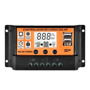PWM Solar Charge Controller LCD Auto Battery Charging Panel Dual USB controladorデcarga mppt 12V 24V Regulator carga充電器 - Product Image 2