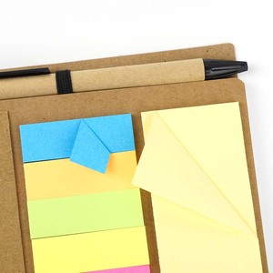 Kraft cover coil note book logo personalizzato mini notebook memo blocco note di carta adesiva con penna materiale scolastico - Product Image 3