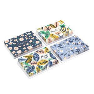 Çiçek baskılı teşekkür ederim kartları şükran zarflı kart eşleşen davetiyeler gelin duş toplu teşekkür ederim notlar - Product Image 1