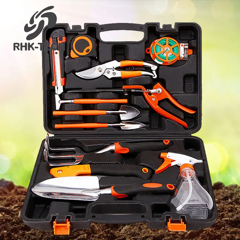 Rbhk — Kit d'outils de jardinage d'extérieur, Kit et équipement professionnel de 12 pièces pour le jardinage à main