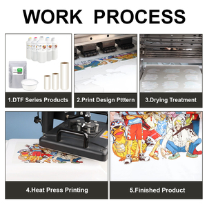 DTF墨水1000毫升CMYKW高品质爱普生DX4720 I3200 F2000 F2100光滑印刷亮色 - Product Image 2