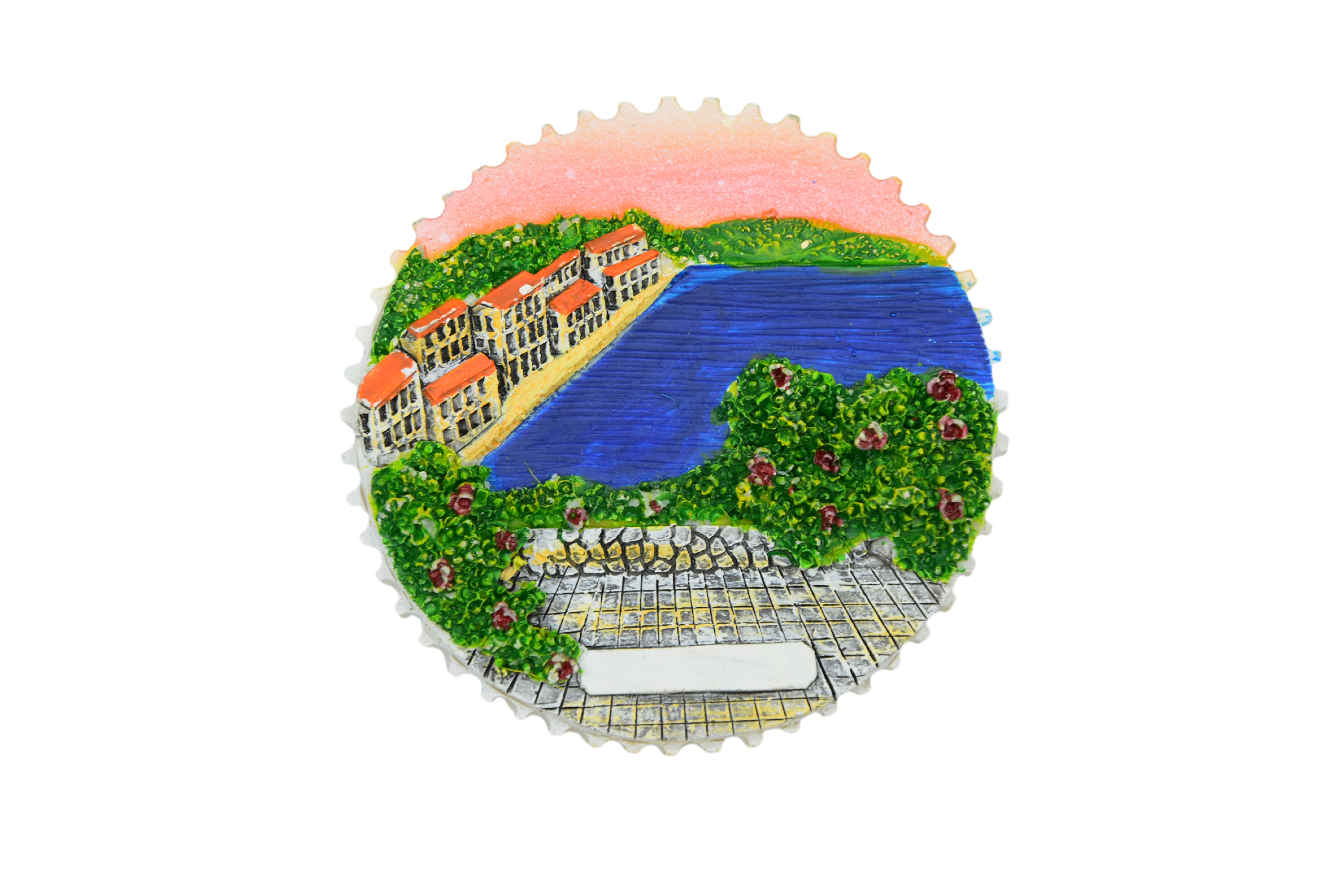 Italian Cinque Terre circular sawtooth
