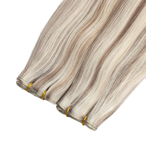 Cuticle Intact European Invisible Weft 100% Human Hair Extensions <strong>Bulk</strong> <strong>Order</strong> Double Drawn Genius Weft - Product Image 2
