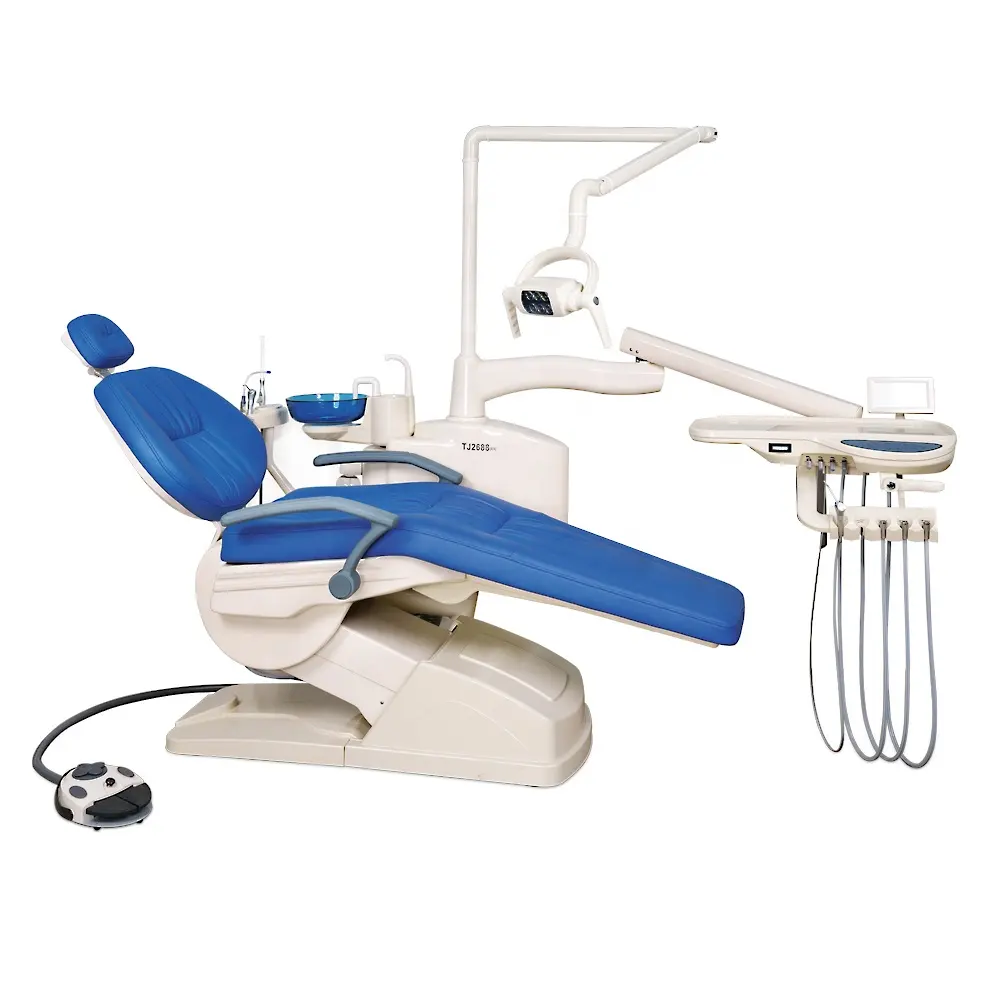 Fourniture d'usine de fauteuil dentaire chinois Unité de fauteuil dentaire la plus populaire Dispositifs médicaux professionnels Unité de fauteuil dentaire avec LED