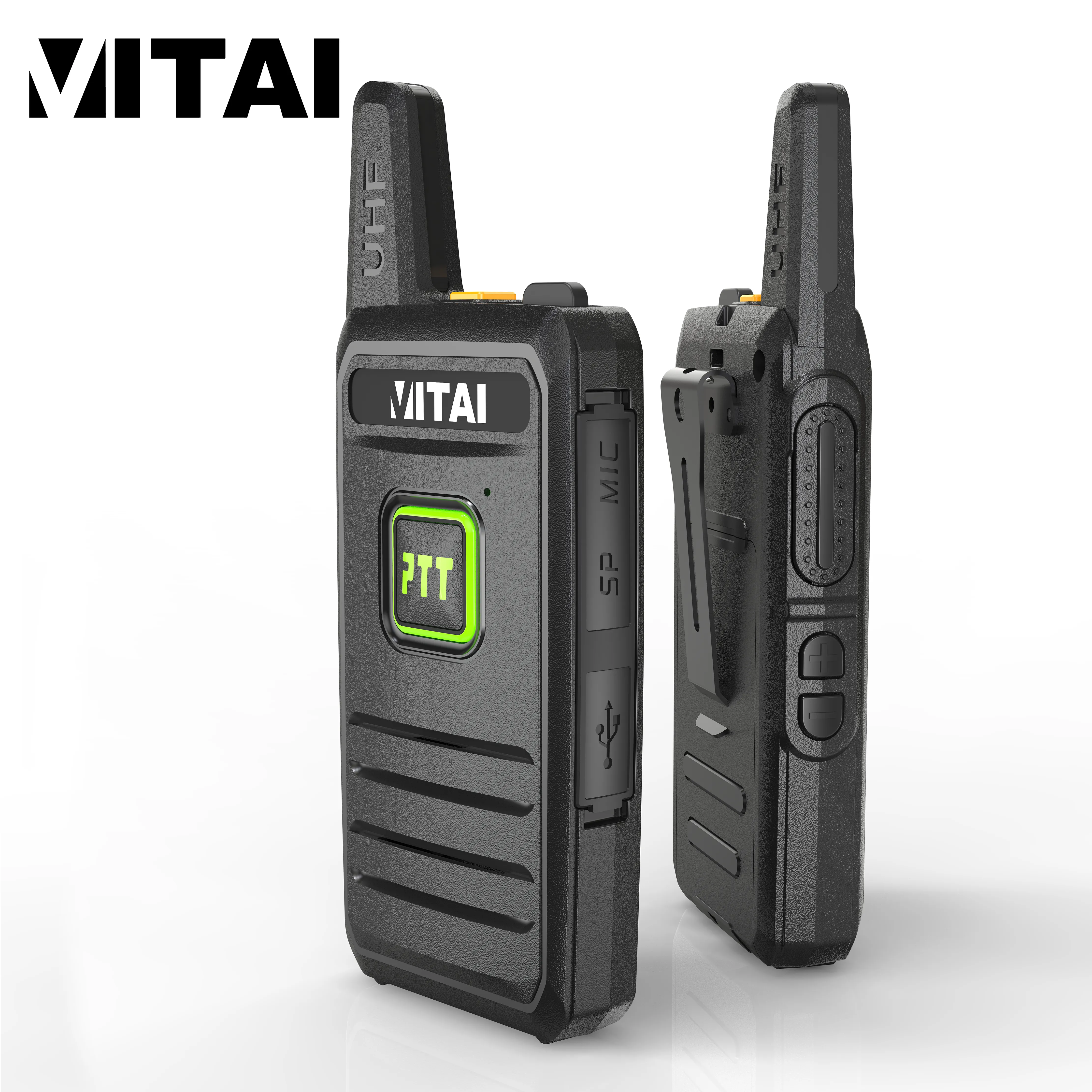 VITAI Walkie Talkie con Botón de Navegación de Radio de 2 Vías, Buena Calidad, con Función de Codificación, 2 Unidades, 2 Unidades, 2 Unidades