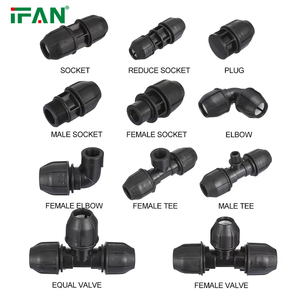 IFAN bán buôn PN16 <span class=keywords><strong>HDPE</strong></span> phụ kiện như/NZS 4130 đen nhựa <span class=keywords><strong>TEE</strong></span> khuỷu tay khớp nối PP nén phù hợp - Product Image 1