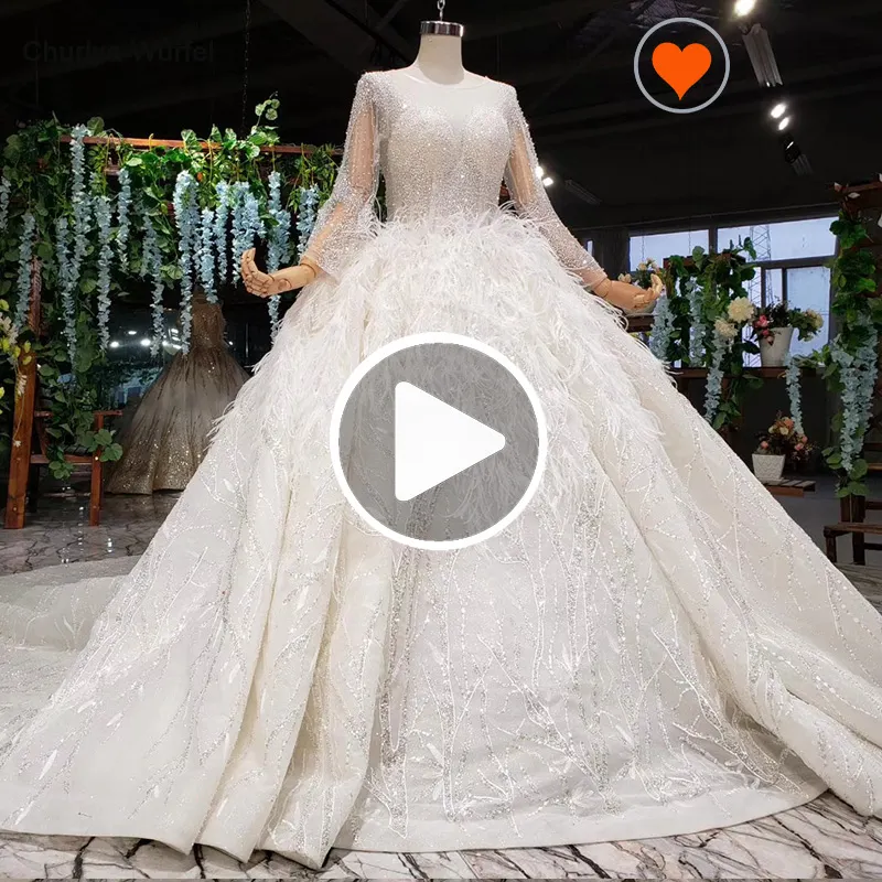 HTL987 elegante in rilievo maniche lunghe signore ultimi disegni abito da sposa abiti da sposa abiti da sposa