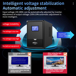 Extra Long 5-Hour Backup Uninterruptible Power Supply (UPS) with LCD Display Single Phase <strong>Input</strong> <strong>Output</strong> for Security <strong>Camera</strong> - Product Image 3