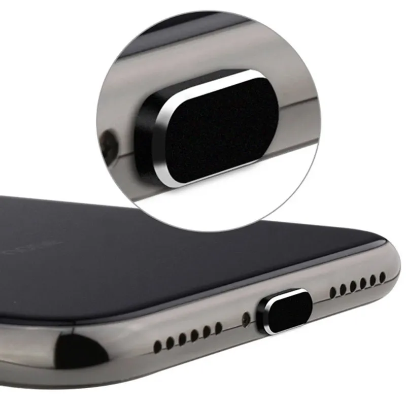 Practical Dustproof Cover for iphone Charger dock Metal Anti Dust Charger Dock Plug Stopper Cap for iPhone for iwatch