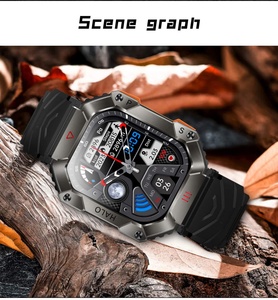 KR80 Sport Outdoor Smart Watch BT Anruf 620mAh Unterstützung Höhenlage Kompass Funktionen Eingebaute 4 Minispiele Dafit App Square - Product Image 5