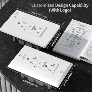Stile americano 20 Amp GFCI uscita Non-manomissione piastre da parete e viti incluso decorazione GFCI ricettacolo con indicatore a LED