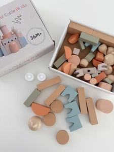 Đầy Màu Sắc Gỗ Câu Chuyện Cổ Tích Lâu Đài Nhà Chơi Xây Dựng Khối DIY Phong Cách Giáo Dục Đồ Chơi Set W & Z 48x37x31Cm Cho Tuổi 2 + Unisex - Product Image 4