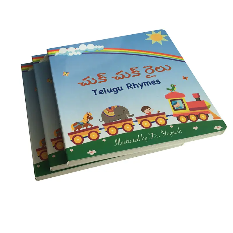 Özelleştirilmiş mukavva çocuk kitapları baskı ucuz İngilizce hikaye kitabı kurulu