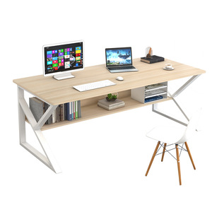 Multifuncional comprar en línea moderna oficina en casa Almacenamiento de doble capa mesa de ordenador de estudio grande - Product Image 4