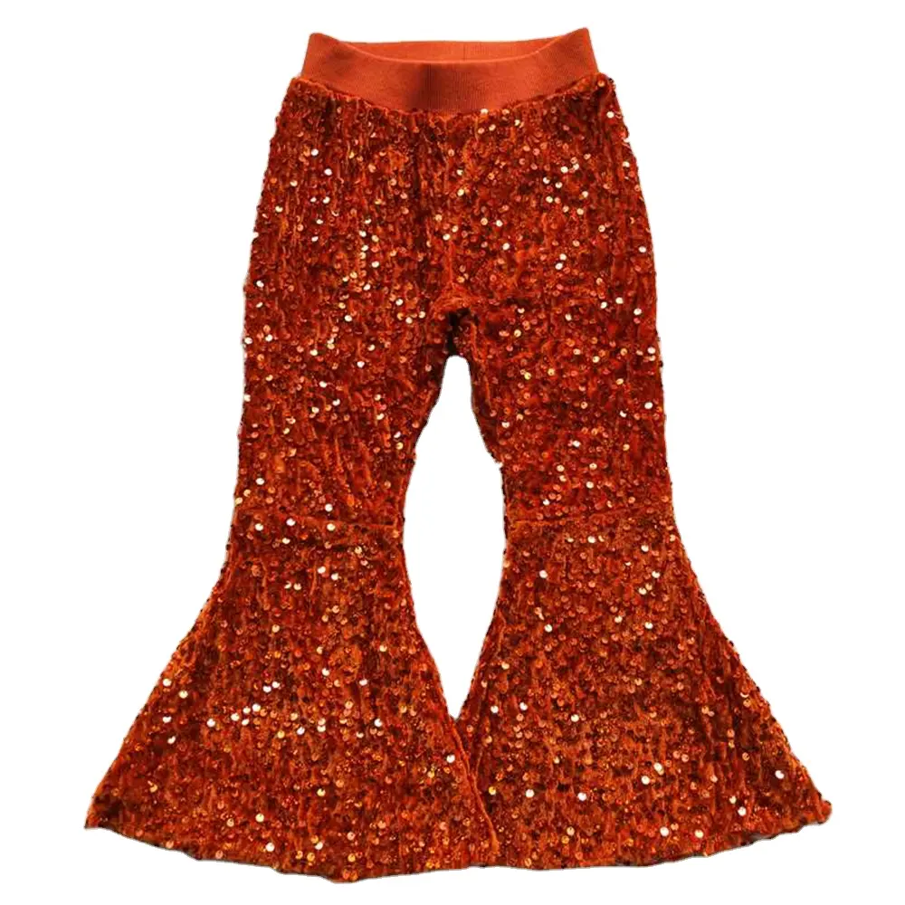 P0147 2023 RTS nouveau prix de gros orange rouge sequin mode belle boutique pantalon