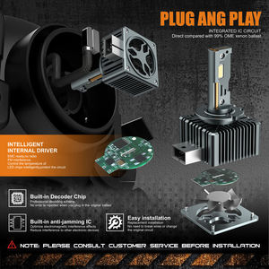 <span class=keywords><strong>LED</strong></span>ヘッドライト12V Dシリーズ車用オールインワン55W 12000lm D8sオートキセノンヒッド電球6000k色温度新品