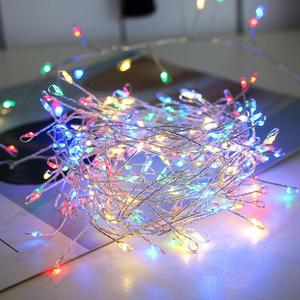 Cadena de luces de petardo LED con energía solar operada por USB inastillable para iluminación exterior de valla de árbol - Product Image 3